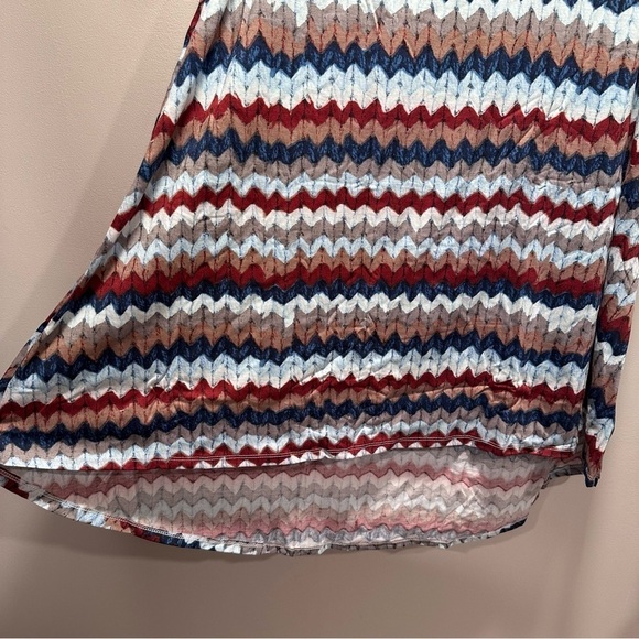 LulaRoe Carly Long/Midi Dress High Low Hem Stretchy Comfortable Sweater Print - Picture 9 of 16